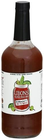 Ubons PitMasters Hot & Spicy Bloody Mary Mix - 36 ounce bottle