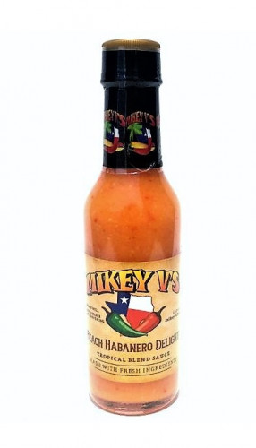 Mikey V's Peach Habanero Delight Tropical Blend Hot Sauce - 5 ounce bottle