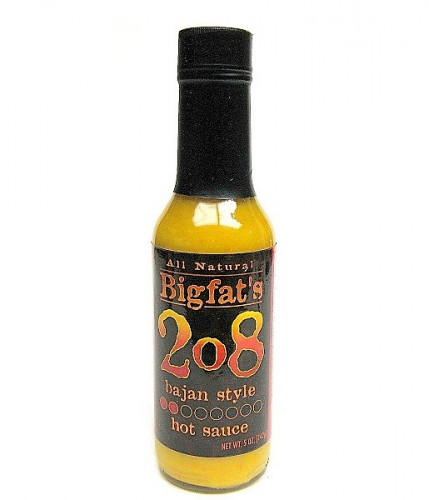 Bigfat's 2o8 Bajan Style Hot Sauce - 5 Ounce Bottle
