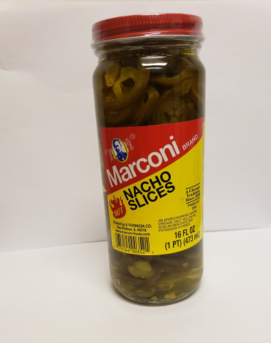 Marconi Hot Nacho Jalapeno Slices - 16 Ounce Jar