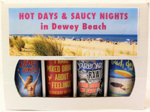 Hot Days & Saucy Nights In Dewey Beach - 4 Pack Gift Box