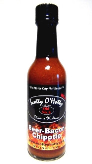 Scotty O'Hotty Beer-Bacon Chipotle Hot Sauce -  5 ounce bottle
