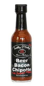 Scotty O'Hotty Beer-Bacon Chipotle with Scorpion Peppers Hot Sauce -  5 ounce bottle