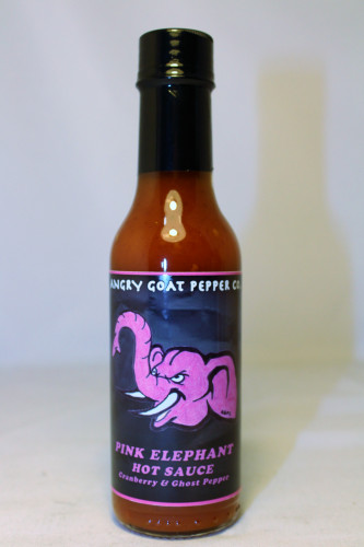 Angry Goat Pepper Co. Pink Elephant Cranberry & Ghost Pepper Hot Sauce - 5 Ounce Bottle