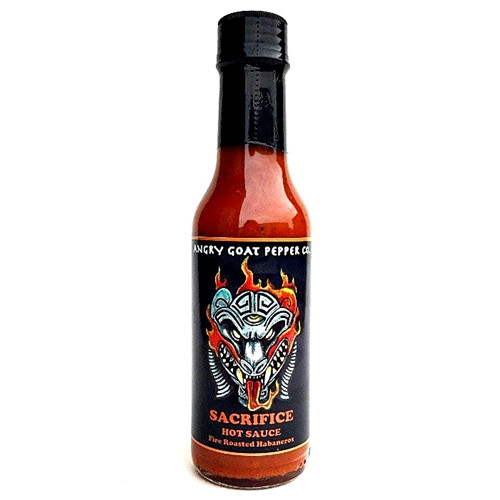 Angry Goat Pepper Co. Sacrifice Fire Roasted Habañero Sauce - 5 Ounce Bottle