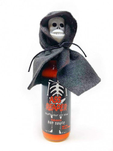 Ass Reaper That's Your Ass Now Habañero Hot Sauce With Skull And Cape - 5 Ounce Bottle