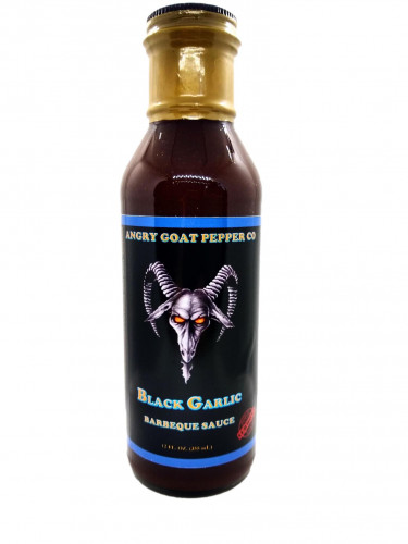 Angry Goat Pepper Co Black Garlic Barbeque Sauce -12 Ounce Bottle