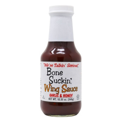 Bone Suckin' Garlic & Honey Wing Sauce - 12.25 ounce bottle