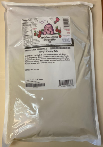 Mary's Gourmet Foods Mary's Cherry Rub - 5 pound bag