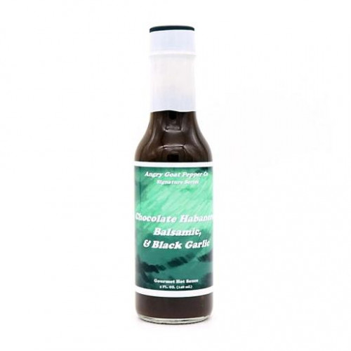 Angry Goat Pepper Co. Chocolate Habanero Balsamic & Black Garlic Hot Sauce - 5 Ounce Bottle