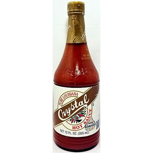 Crystal Pure Louisiana Hot Sauce with Garlic - 12 ounce bottle