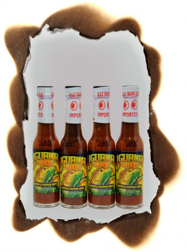 Iguana Smoky Jalapeño Chipotle Pepper Sauce - 4 Pack Mini's - 2 Ounce Bottles
