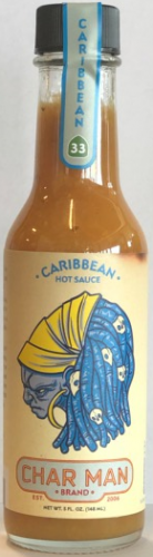 Char Man Caribbean Hot Sauce- 5 Ounce Bottle