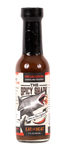 The Spicy Shark Megalodon Carolina Reaper Hot Sauce- 5 ounce bottle