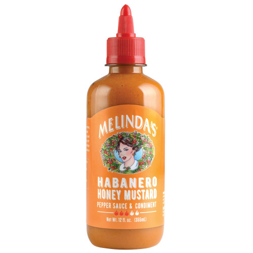 Melinda's Habanero Honey Mustard -12 Ounce Squeeze Bottle