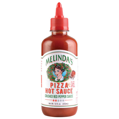 Melinda's Pizza Hot Sauce- Crushed Red Pepper Sauce -12 Ounce Squeeze Bottle