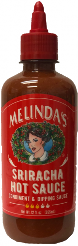 Melinda's Sriracha Hot Sauce- Condiment & Dipping Sauce- 12 Ounce Squeeze Bottle