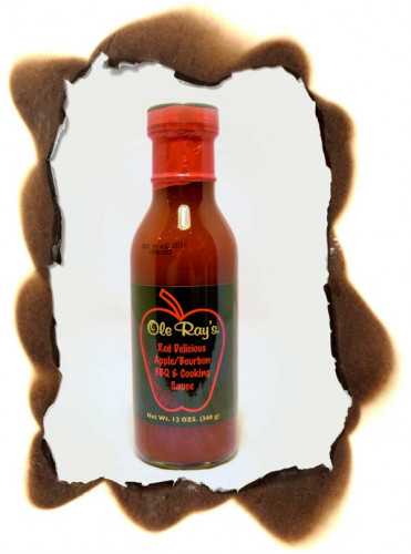 Ole Ray's Red Delicious Apple/Bourbon BBQ & Cooking Sauce - 12 ounce bottle