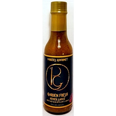 Parker's Gourmet Garden Fresh Pepper Sauce - Green Chili Blend with Lime & Carrots - 5 ounce bottle