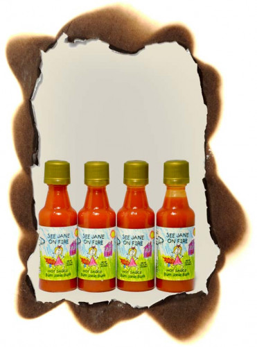 See Jane On Fire Hot Sauce  Mini 4 Pack  1.5 ounce bottles