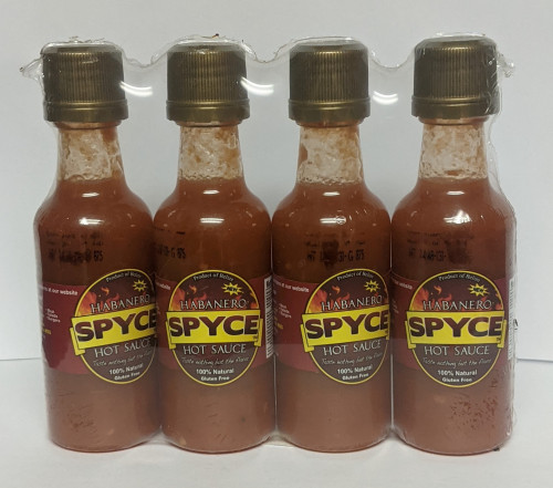 Spyce Red Habanero Hot Sauce Mini 4 Packs