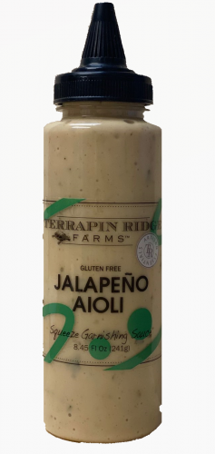 Terrapin Ridge Jalapeño Aioli Squeeze Garnishing Sauce - 9 ounce bottle