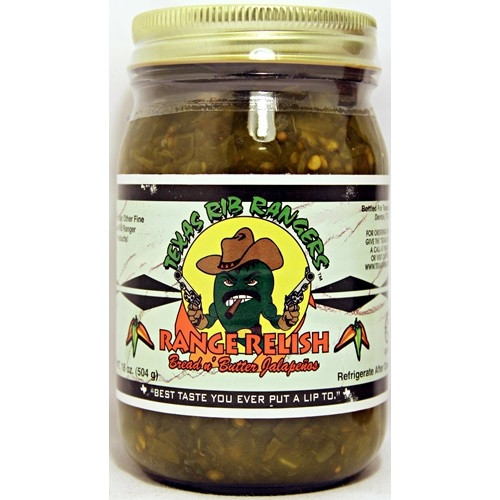 Texas Rib Rangers Range Relish Bread N' Butter Jalapeños - 18 Ounce Jar